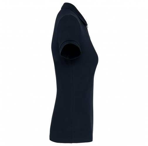 navy Polo Supima® maga corta mujer