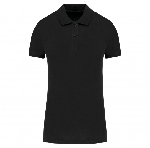black Polo piqué Bio180 mujer