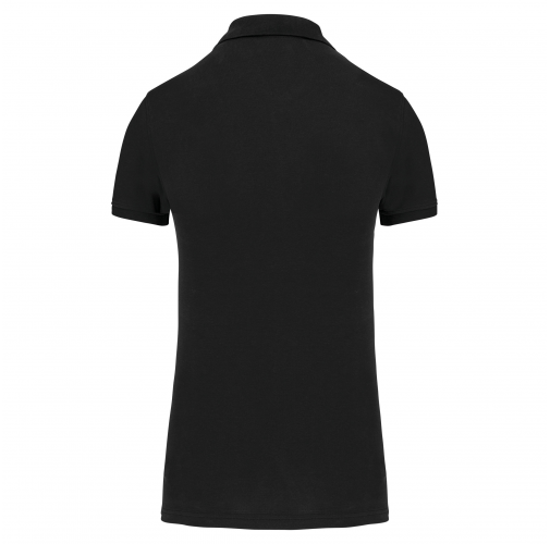 black Polo piqué Bio180 mujer