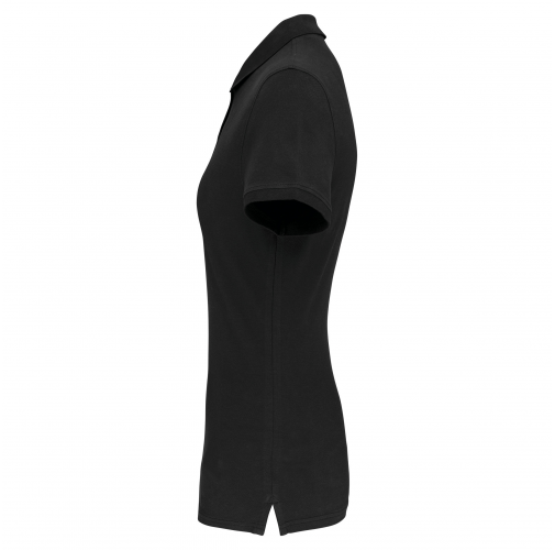 black Polo piqué Bio180 mujer