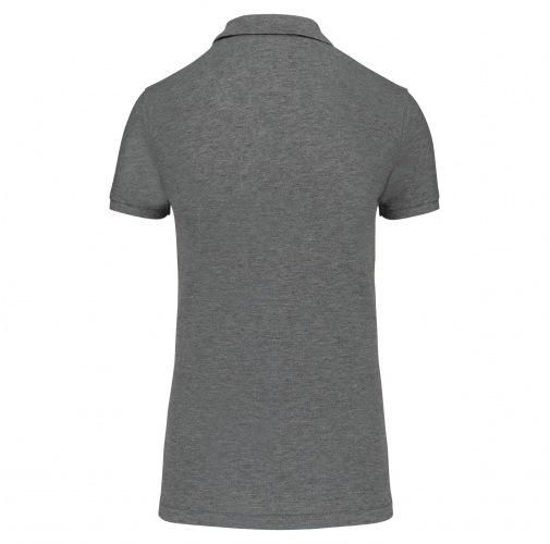 grey heather Polo piqué Bio180 mujer