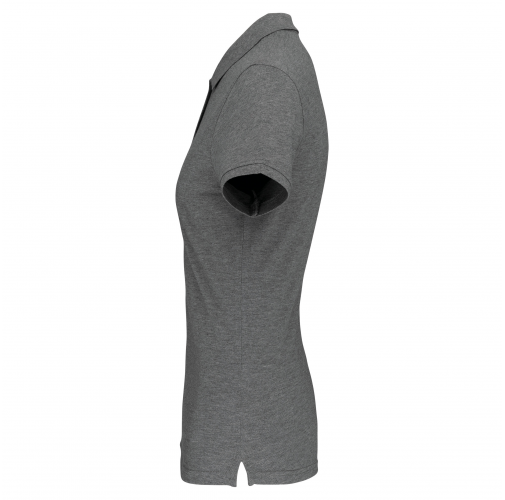 grey heather Polo piqué Bio180 mujer