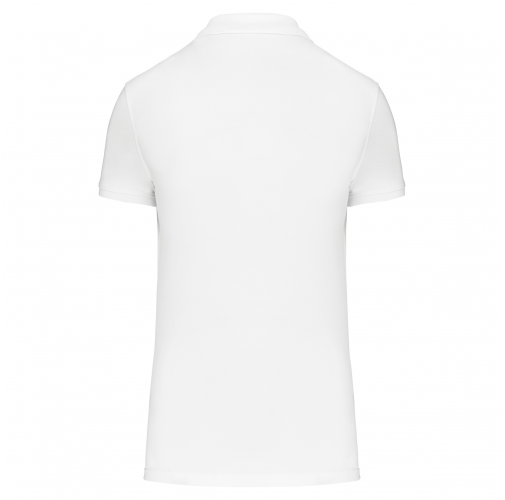 white Polo piqué Bio180 mujer