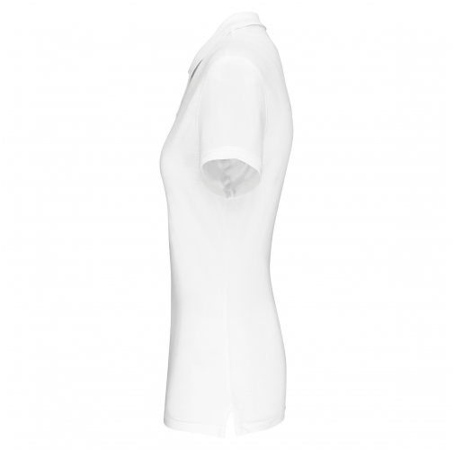white Polo piqué Bio180 mujer
