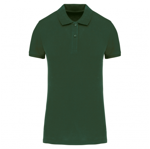 forest green Polo piqué Bio180 mujer