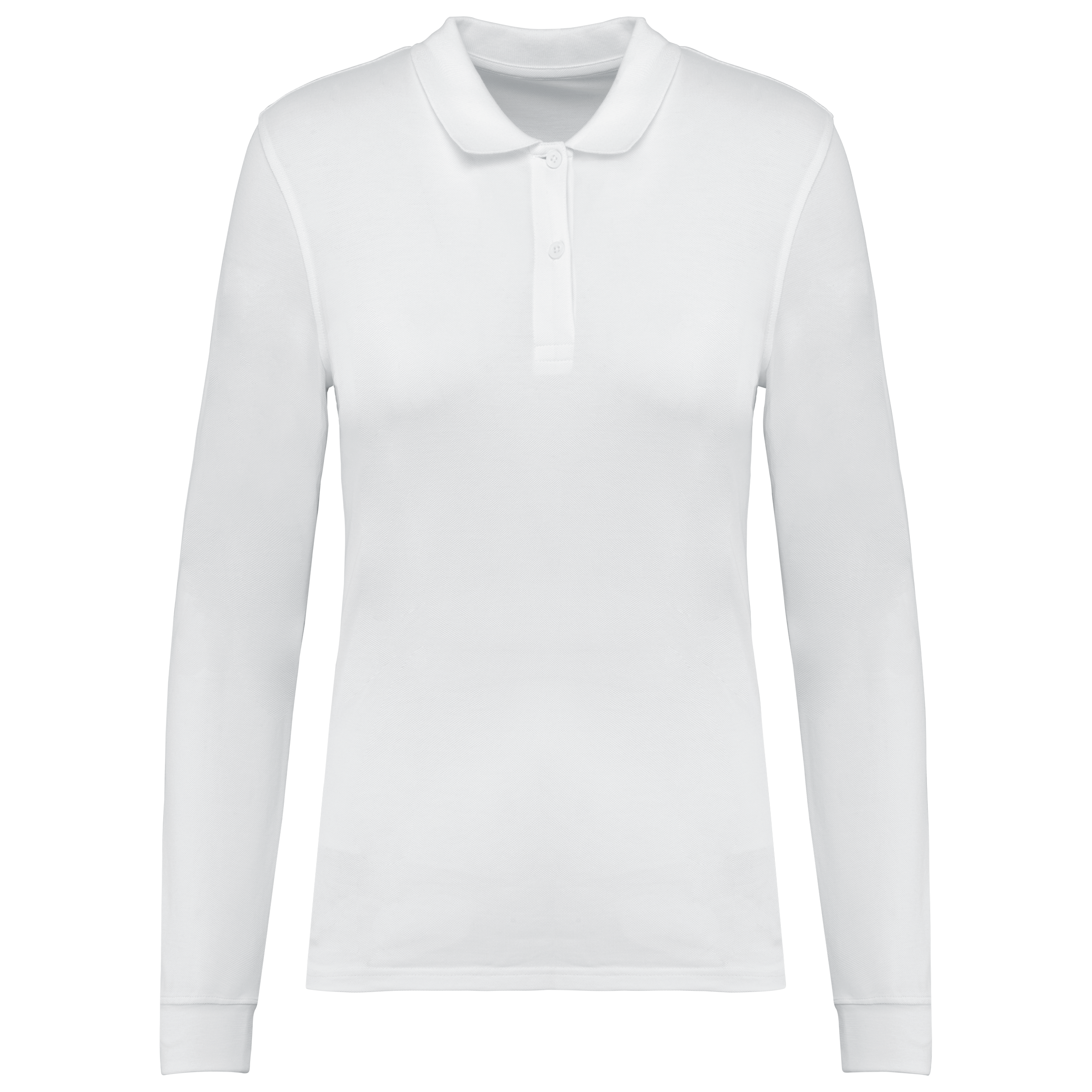 Polo de punto piqué manga larga Bio180 mujer