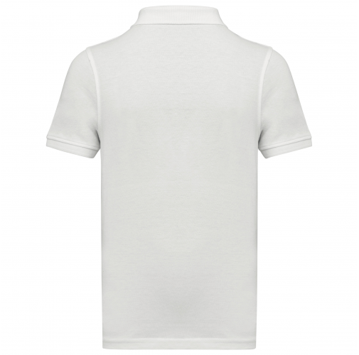 white Polo de punto piqué Bio180 infantil<br/>