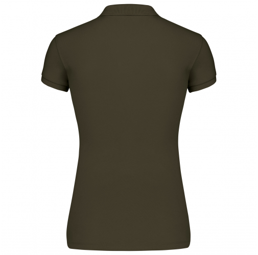 mossy green Polo piqué orgánico de mujer