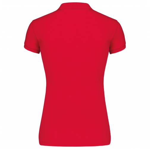 red Polo piqué orgánico de mujer