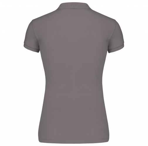 storm grey Polo piqué orgánico de mujer
