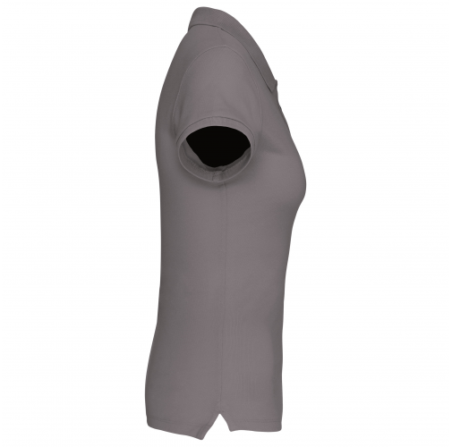 storm grey Polo piqué orgánico de mujer