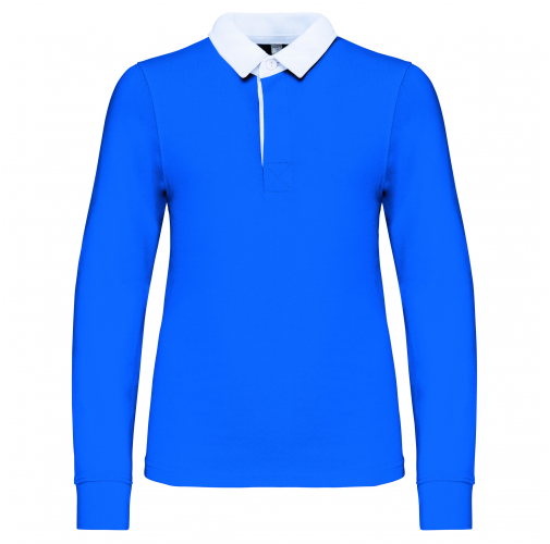 light royal blue / white Polo rugby niños