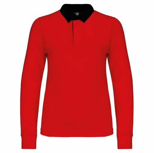 red / black Polo rugby niños