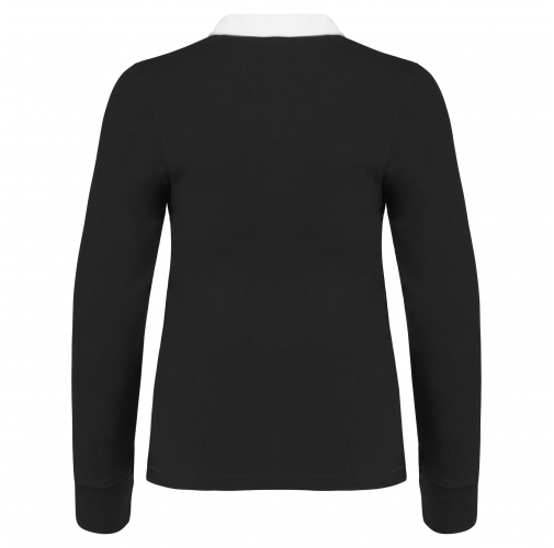 black / white Polo rugby niños