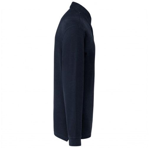 navy / jean French rib - polo de canalé manga larga hombre