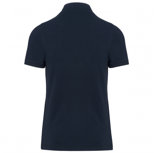 navy / white Polo con cuello mao manga corta hombre
