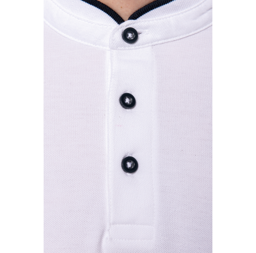 Polo con cuello mao manga corta hombre