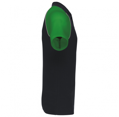 black / green Polo baseball manga corta