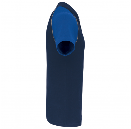 navy / royal blue Polo baseball manga corta