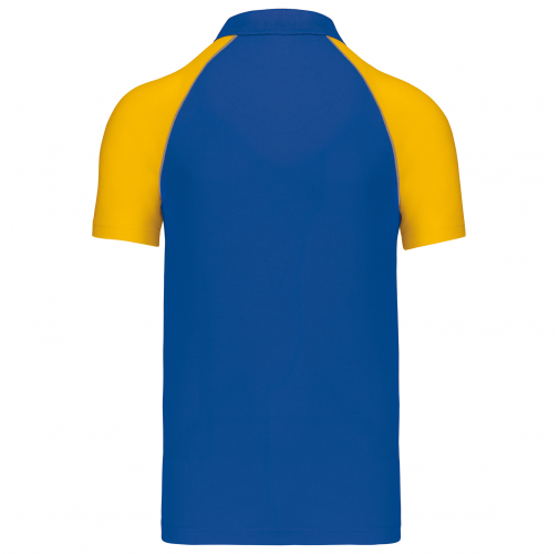 royal blue / yellow Polo baseball manga corta