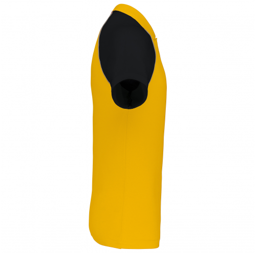 yellow / black Polo baseball manga corta