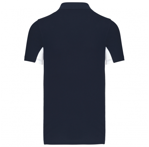 navy / white Polo de punto piqué manga corta bicolor hombre