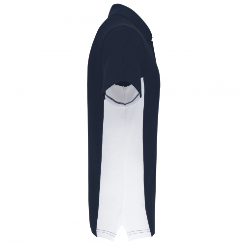 navy / white Polo de punto piqué manga corta bicolor hombre