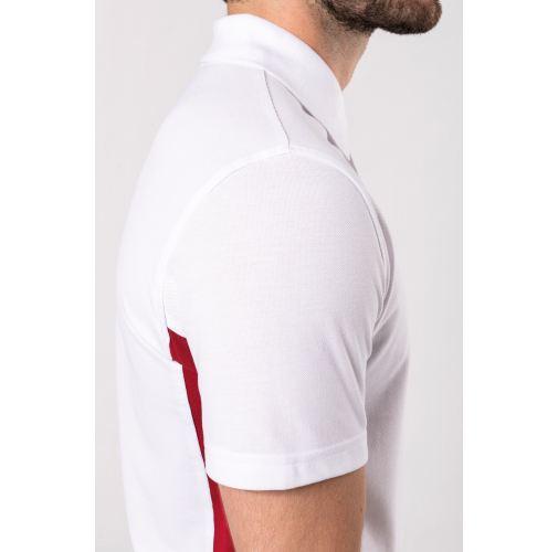 Polo de punto piqué manga corta bicolor hombre
