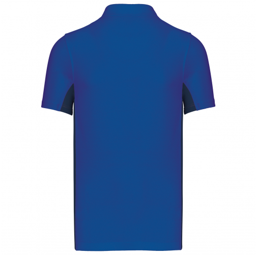 royal blue / navy Polo de punto piqué manga corta bicolor hombre
