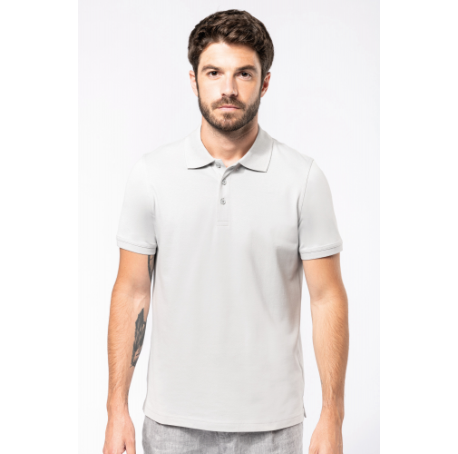 Polo de punto piqué manga corta hombre