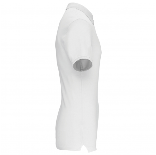 white Polo de punto piqué manga corta hombre