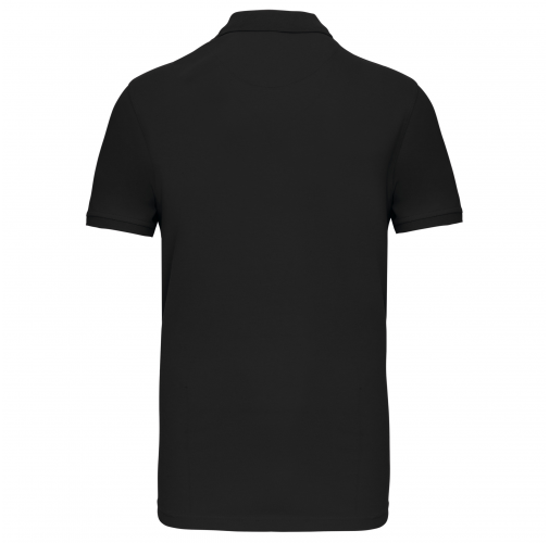 black Polo de punto piqué manga corta hombre