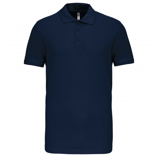 navy Polo de punto piqué manga corta hombre