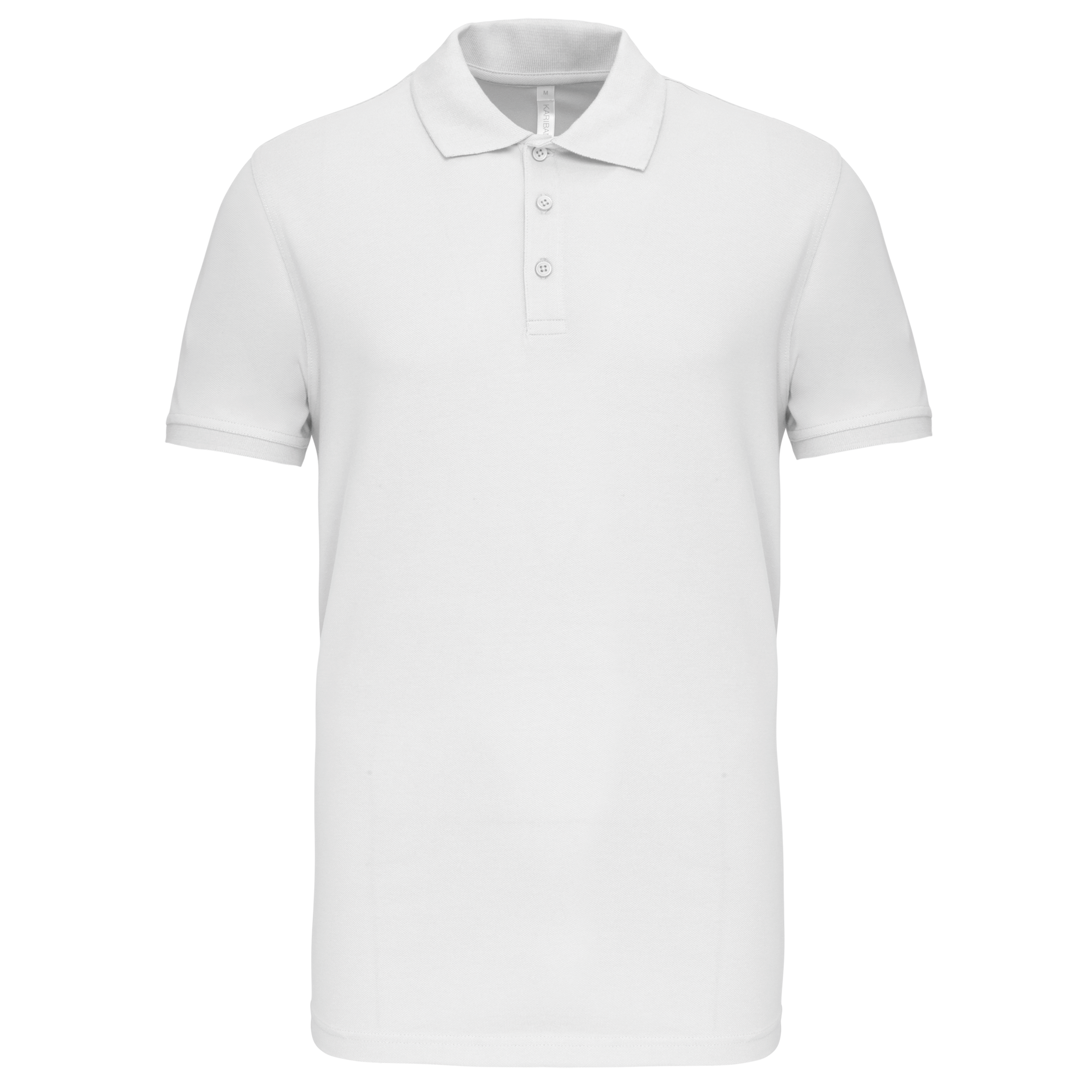 black Polo de punto piqué manga corta hombre