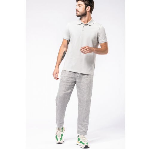 Polo de punto piqué manga corta hombre