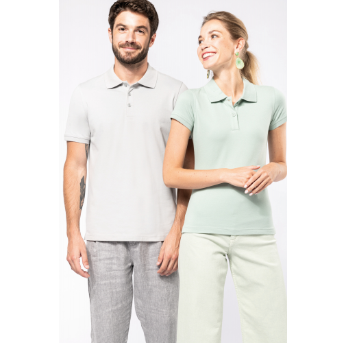 Polo de punto piqué manga corta hombre