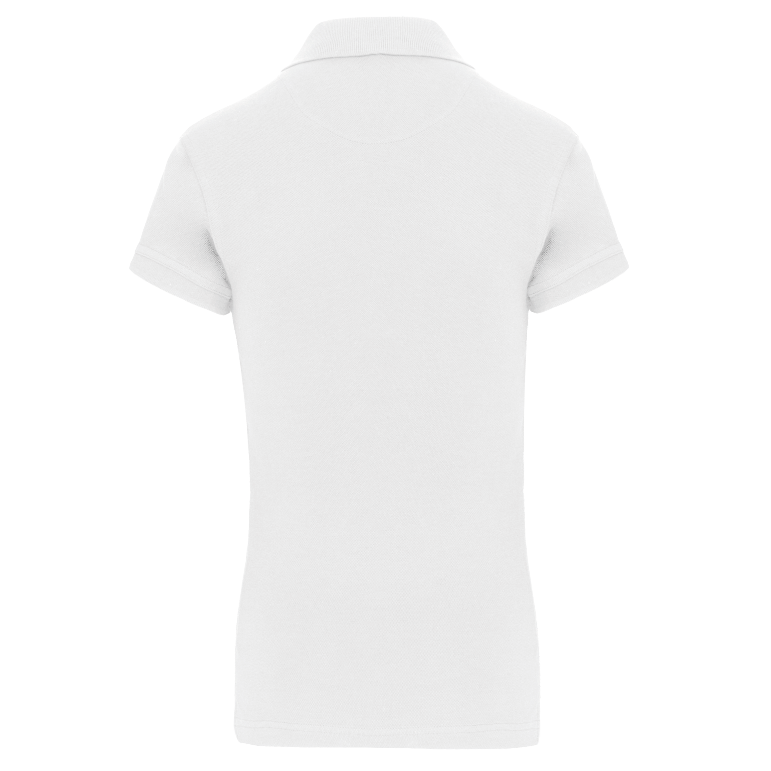 black Polo de punto piqué manga corta mujer