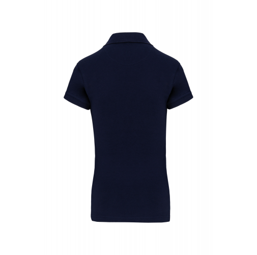 navy Polo de punto piqué manga corta mujer