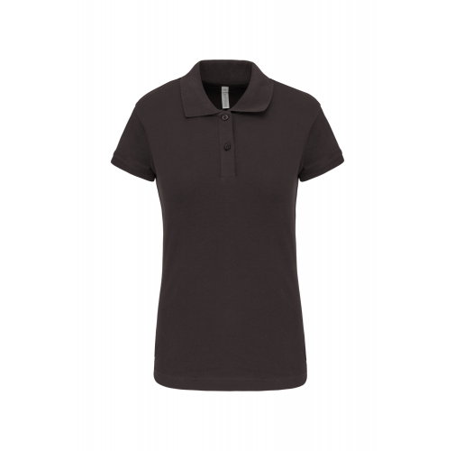 dark grey Polo de punto piqué manga corta mujer