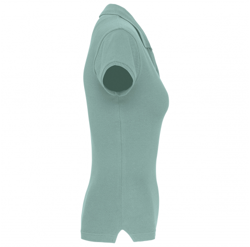 sage Polo de punto piqué manga corta mujer