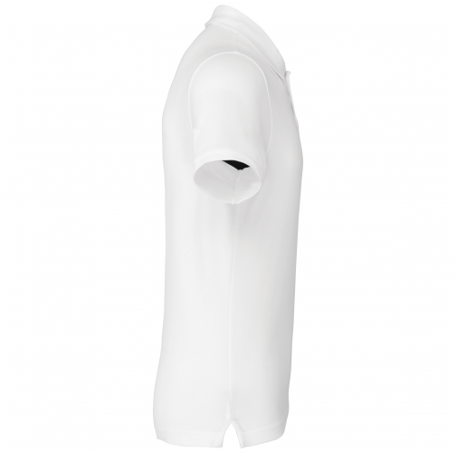 white Polo de punto piqué manga corta hombre