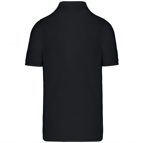 black Polo de punto piqué manga corta hombre