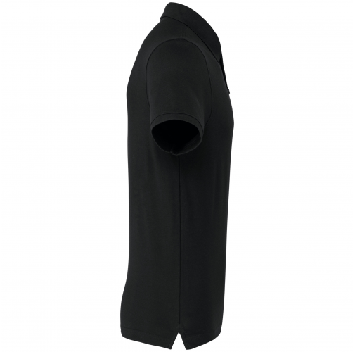 black Polo de punto piqué manga corta hombre