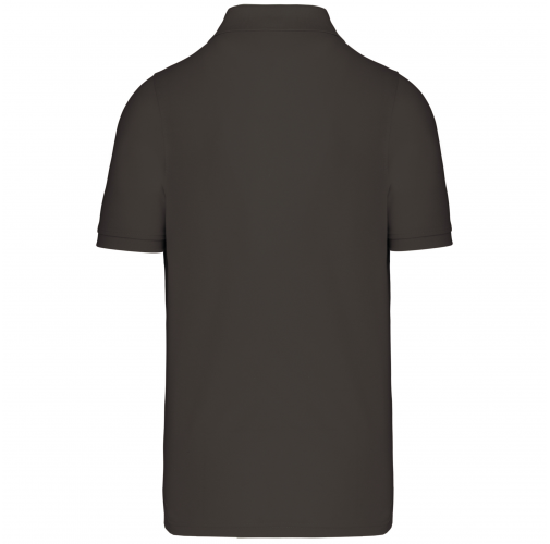 dark grey Polo de punto piqué manga corta hombre