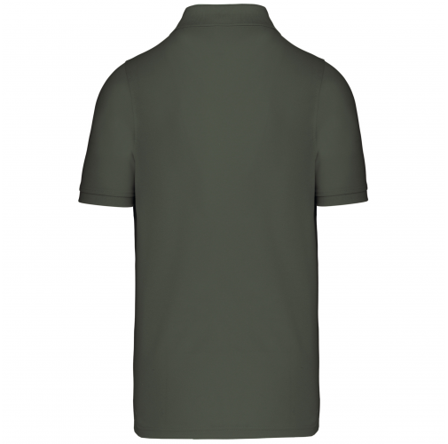 dark khaki Polo de punto piqué manga corta hombre