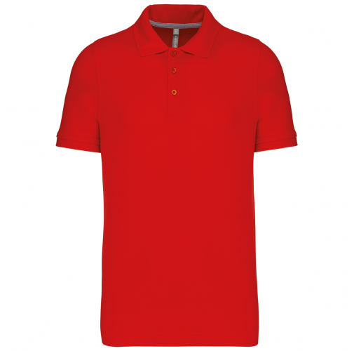 red Polo de punto piqué manga corta hombre