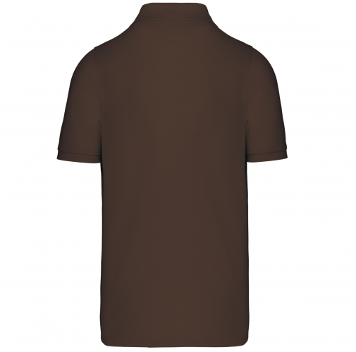 chocolate Polo de punto piqué manga corta hombre