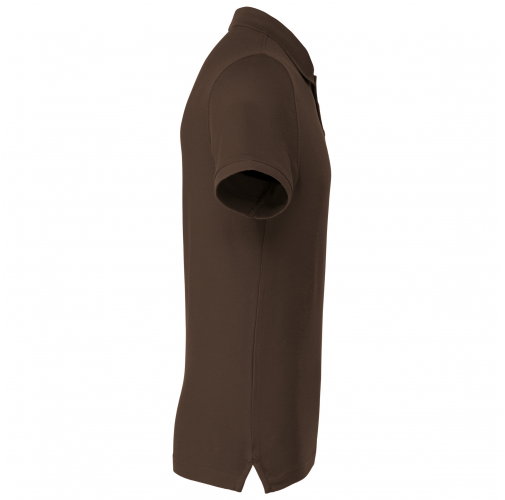 chocolate Polo de punto piqué manga corta hombre
