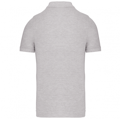 oxford grey Polo de punto piqué manga corta hombre