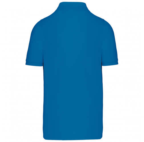 tropical blue Polo de punto piqué manga corta hombre